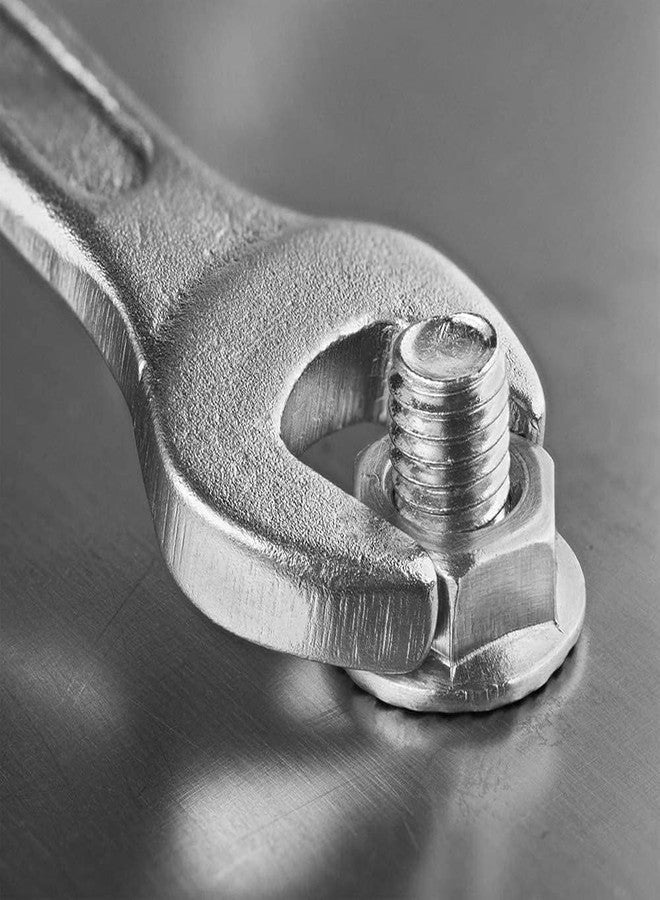 Real Heavy Duty Double Open End Spanner 8 Pcs. Set with hanging tray and Combination Plier 8" - Image 2